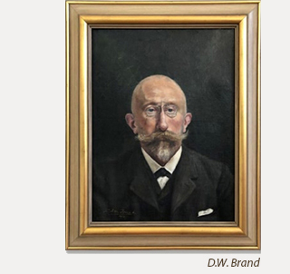 Geschilderd portret van D.W. Brand